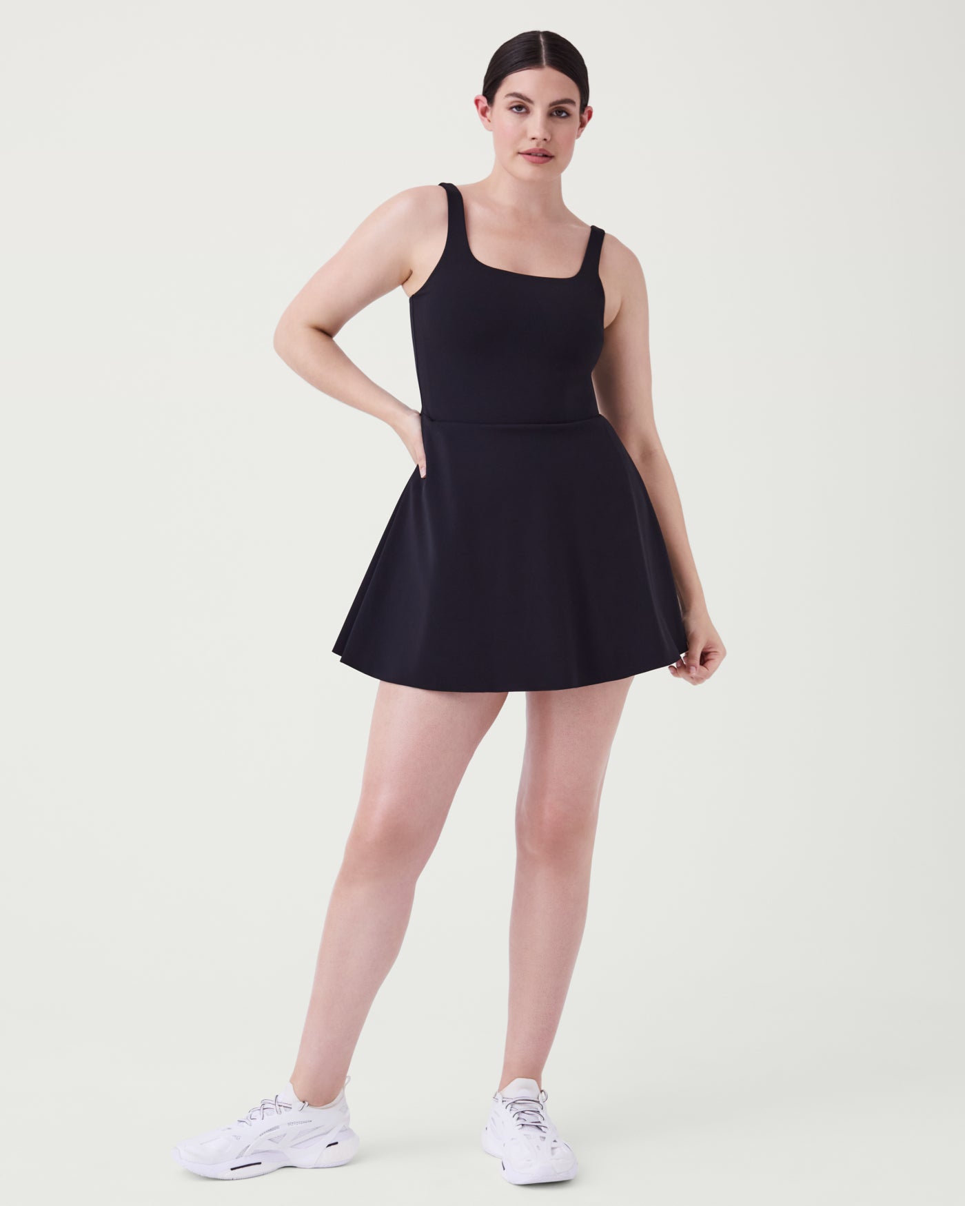 Black Square Neck Tank Dress