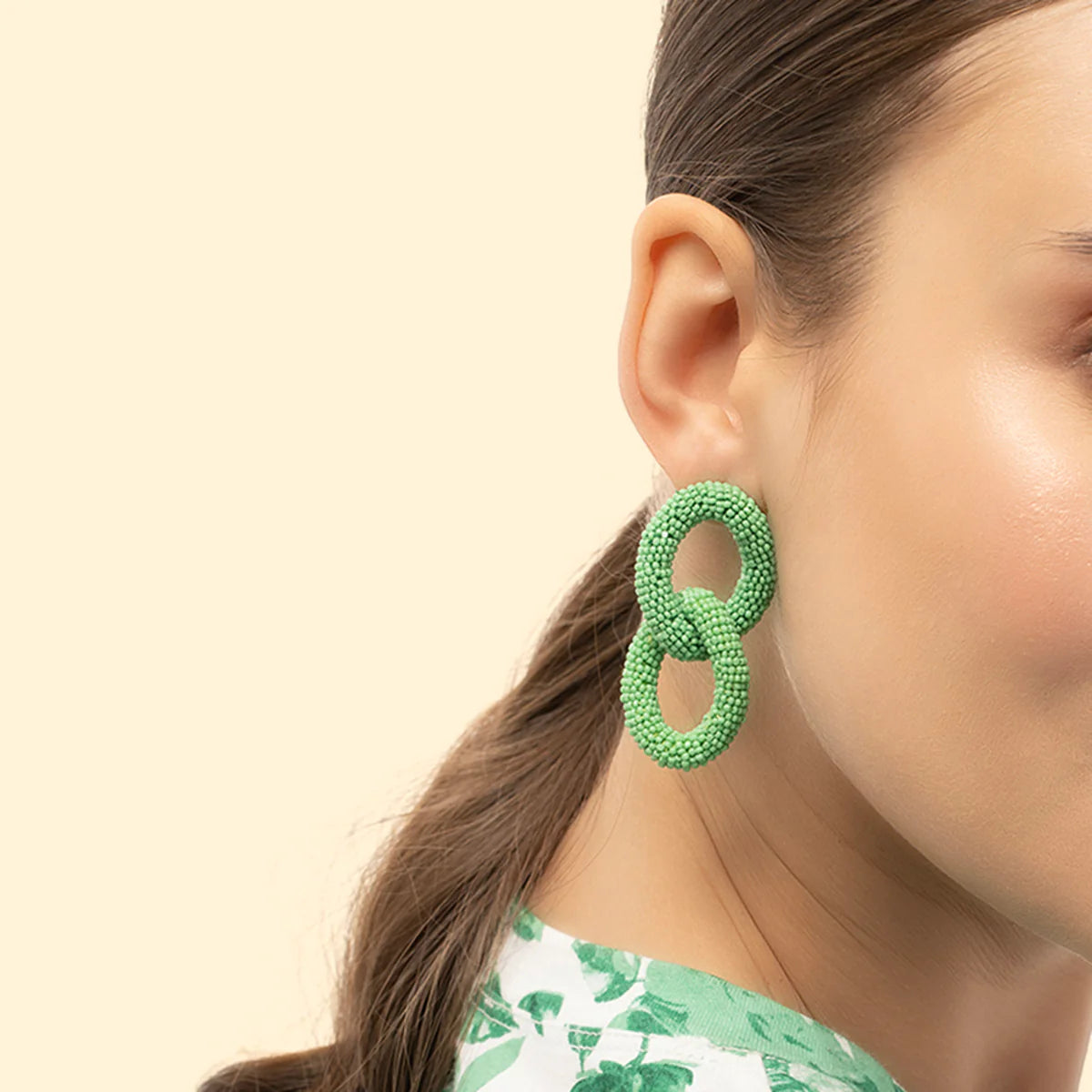 Deepa Gurnani Loulou Earrings in green