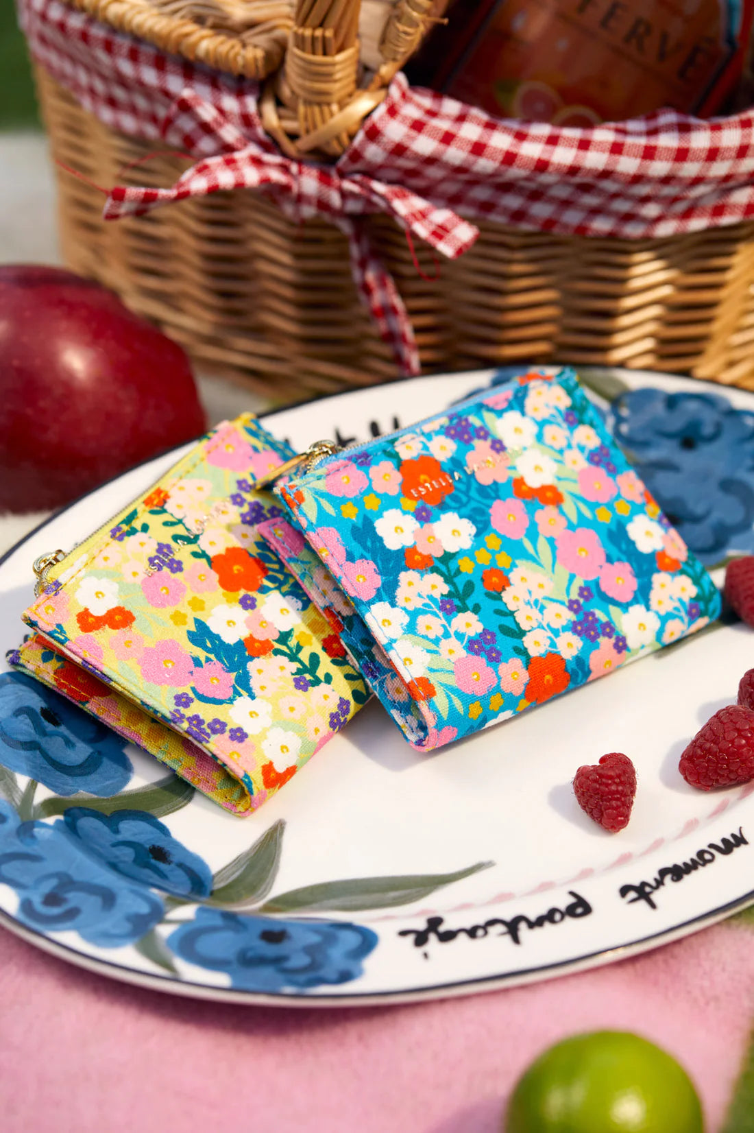 blue Vintage floral printed wallet by Estella Bartlett