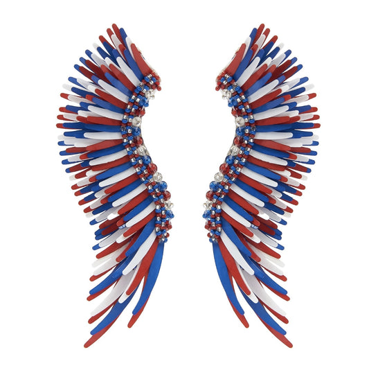 Madeline Red, White, and Blue Earrings