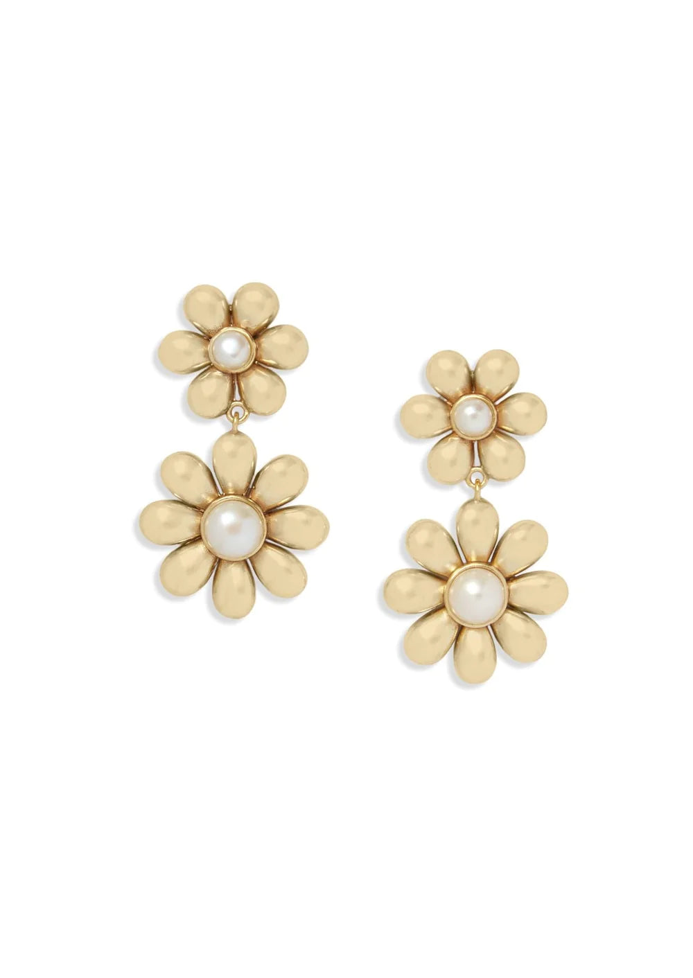 Laura Earring with Pearl or Peach Moonstone