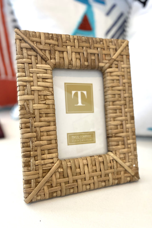4x6 Wicker Weave Picture Frame