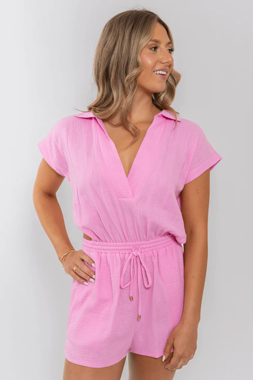 Bubblegum Gauze Romper