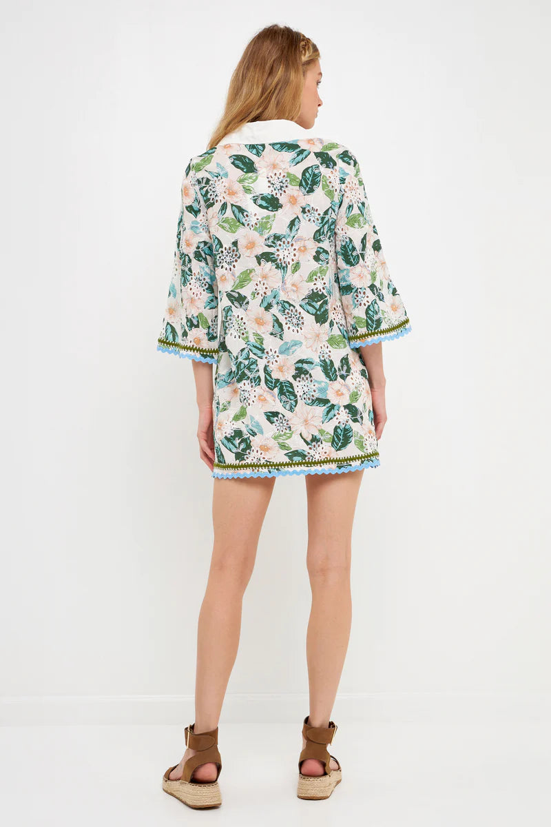 Green Floral Tunic