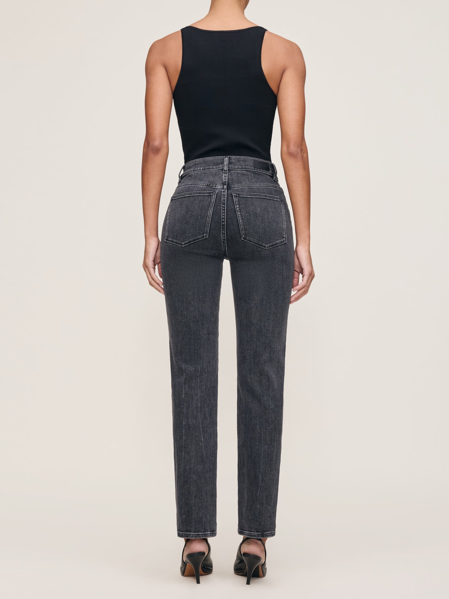 Halle Straight Leg High Rise Jeans - Nightshade back view