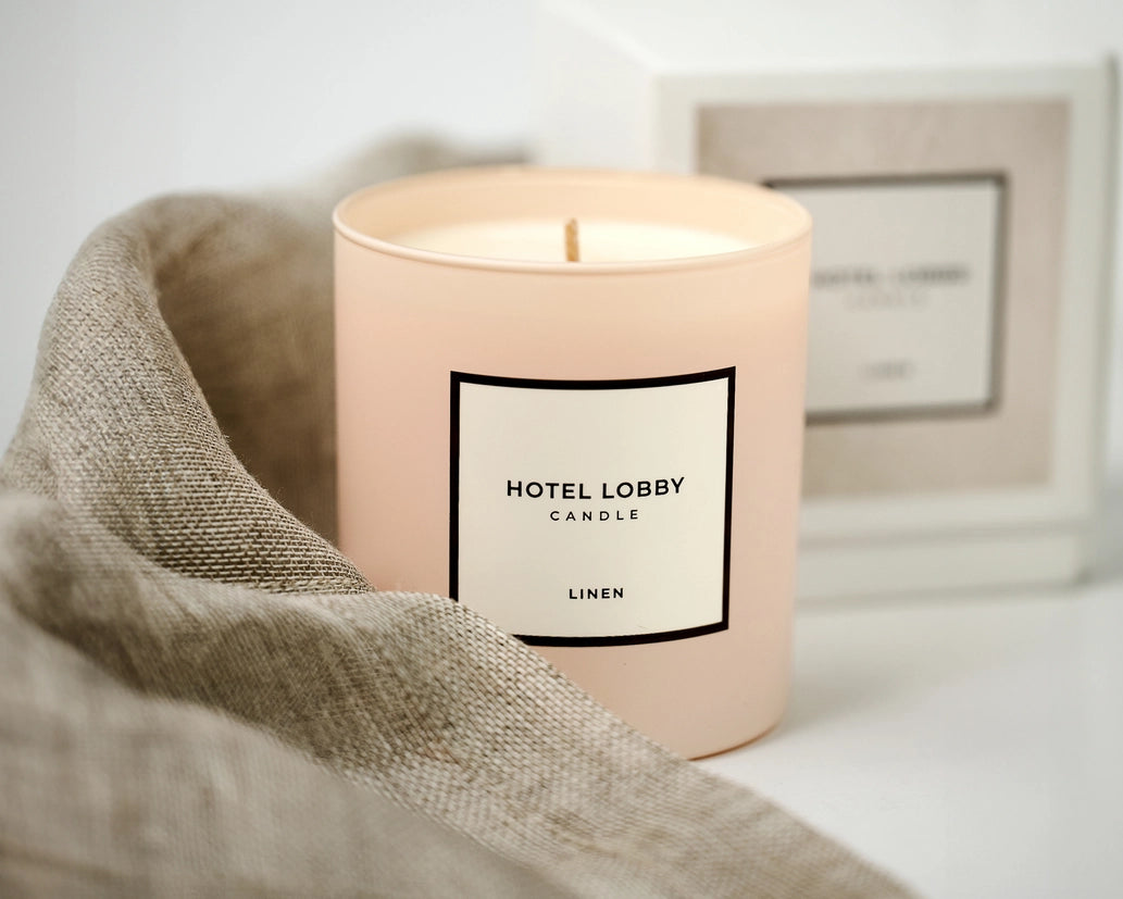 Hotel Lobby Linen Candle