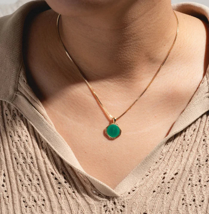 Sofia Pendant Necklace - Seafoam Green