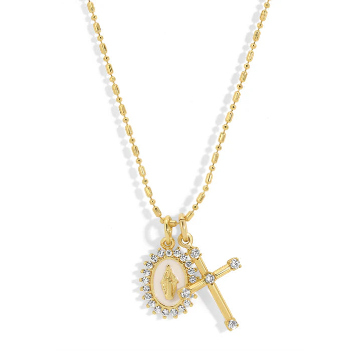 Virgen Maria Charm Necklace