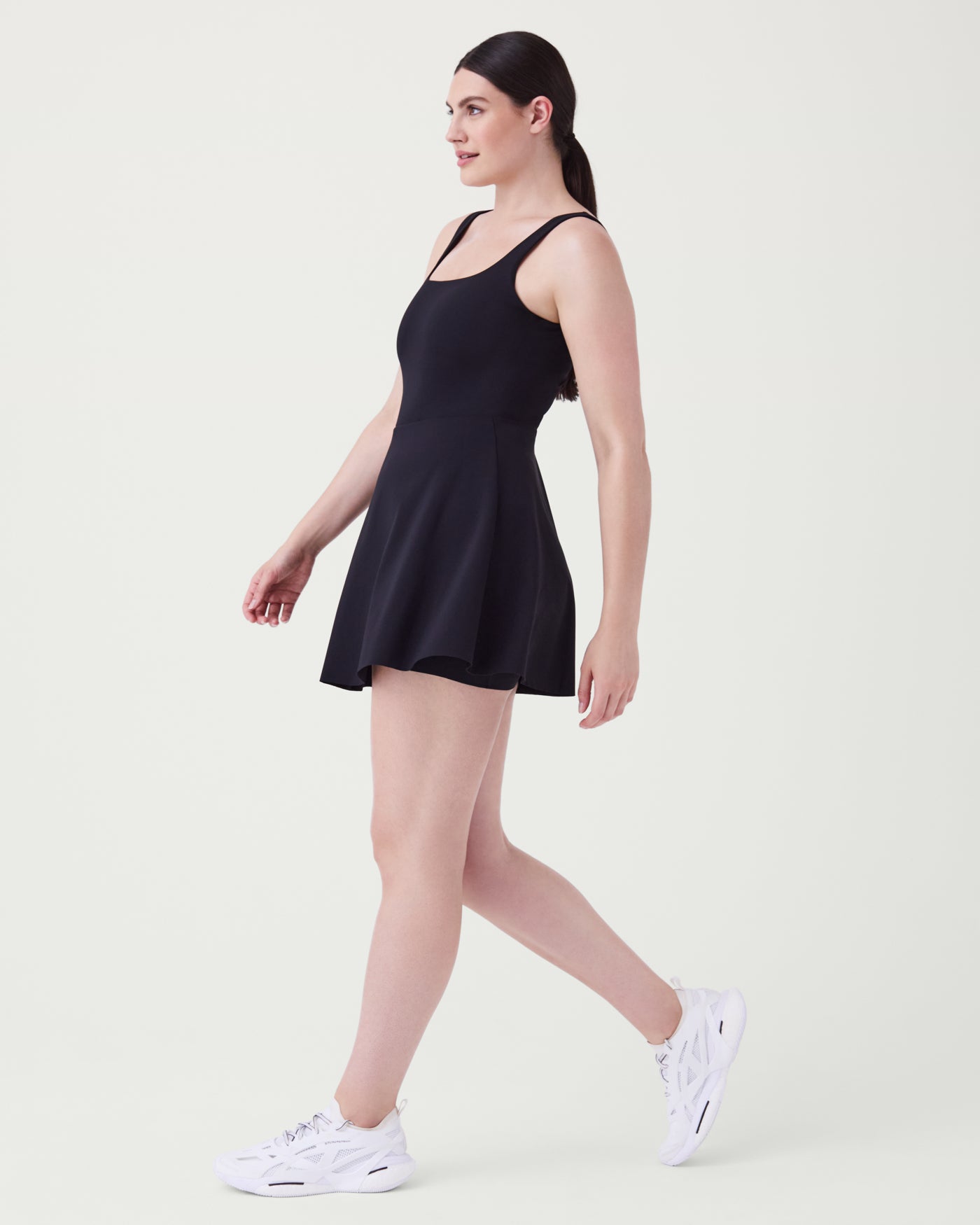 Black Square Neck Tank Dress