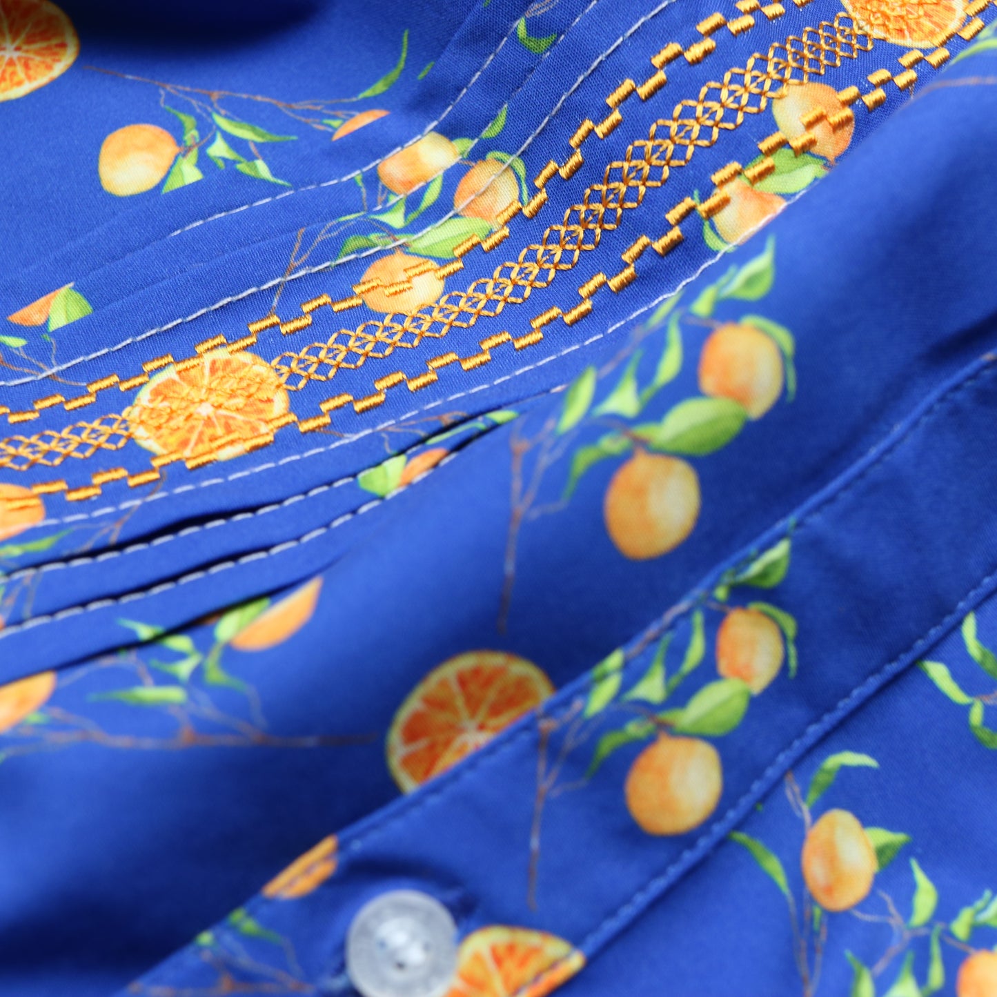 Blue Quail Boys Citrus Lattice Guayabera