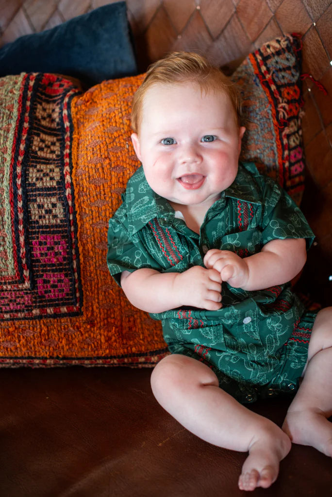 Feliz Navidad Guayabera Romper