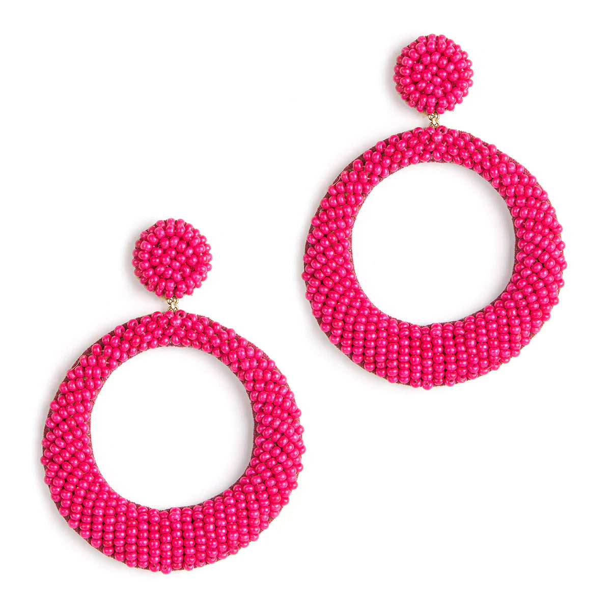Deepa Gurnani Asta Earrings in Fuchsia Pink