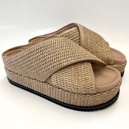 Roam Cross Stack Raffia Sandals