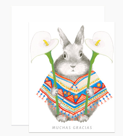 Bunny Poncho Muchas Gracias
