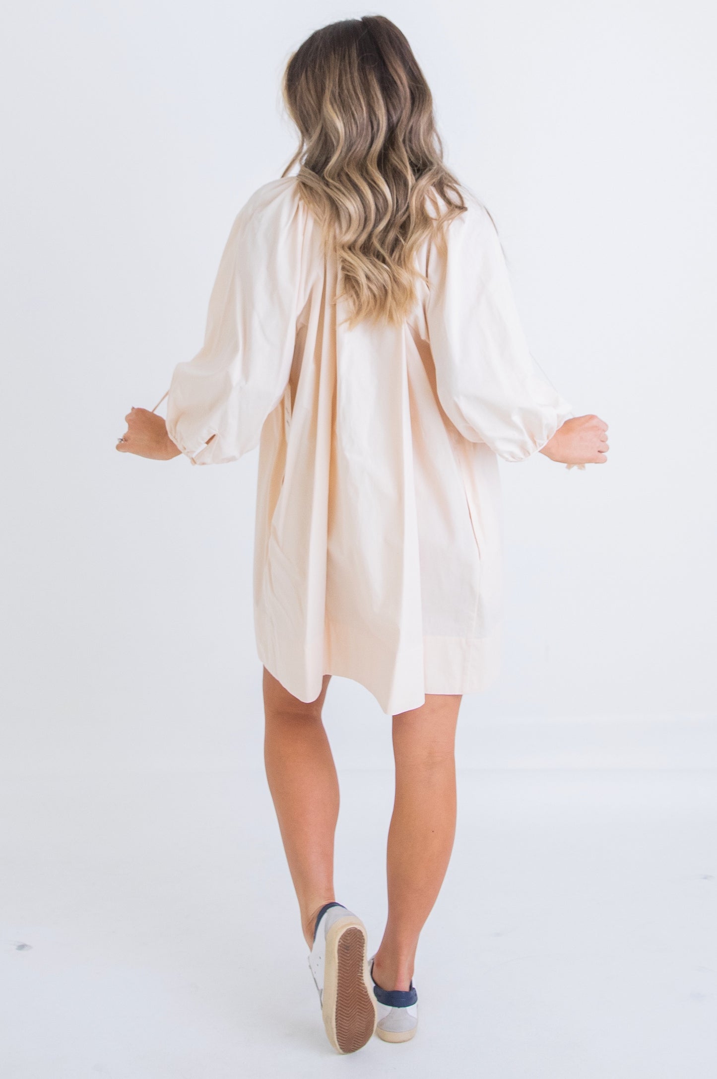Ivory Poplin Swin Dress