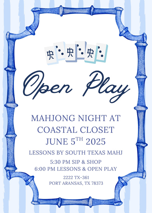 Mahjong Open Play - June 5th 2025