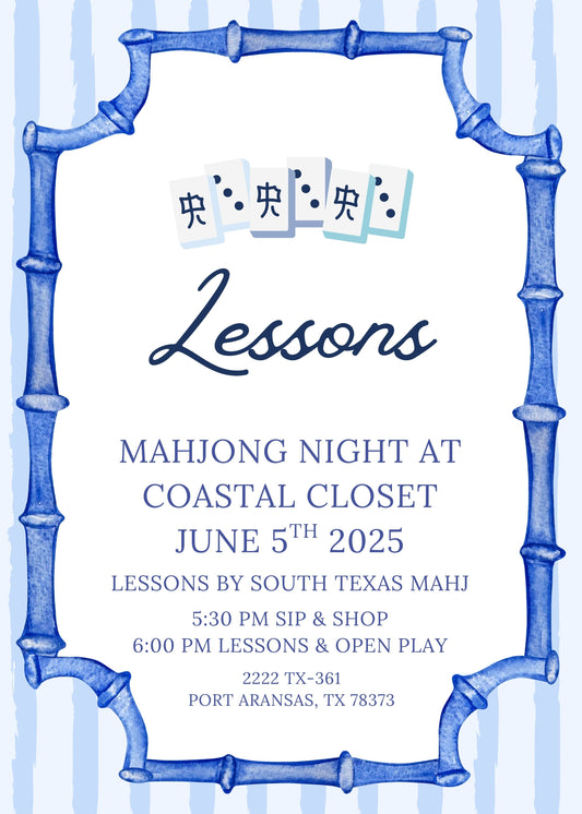 Mahjong Lessons - June 5th 2025