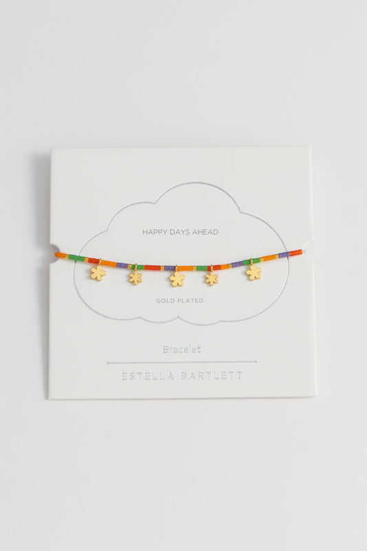 Ditsy Flower Miyuki Bracelet - Gold