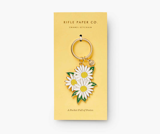 Daisies Enamel Keychain