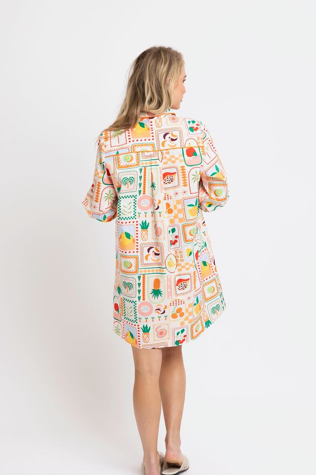 Fruit Basket Shirt Dress