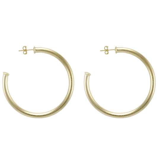 Sheila Fajl Everybody's Favorite 2" Gold Hoop Earring