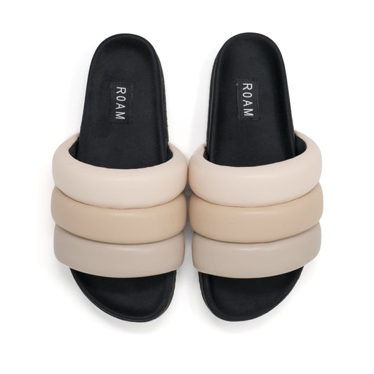 Roam Nudes Puffy Slide Sandals