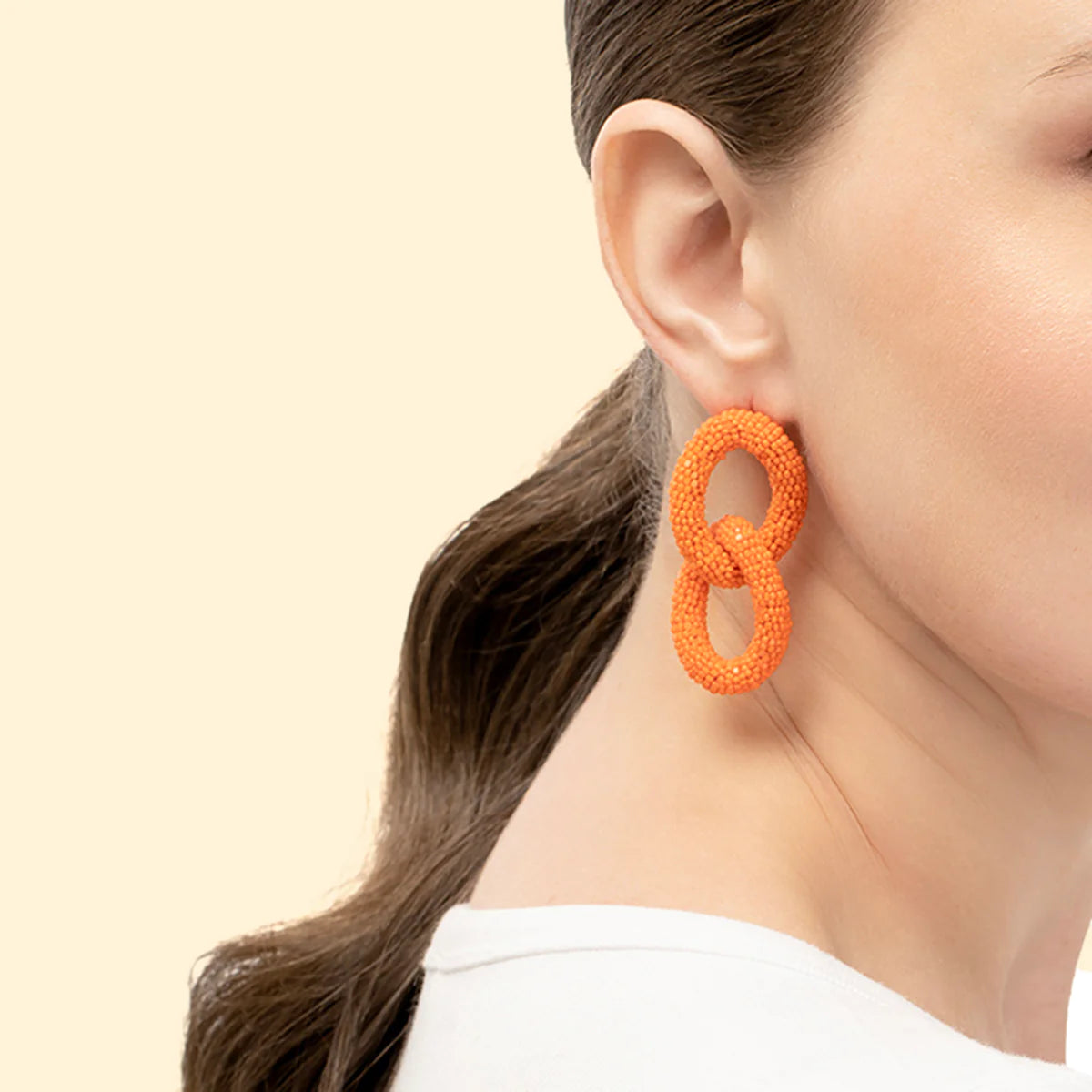 Deepa Gurnani Loulou Earrings in orange