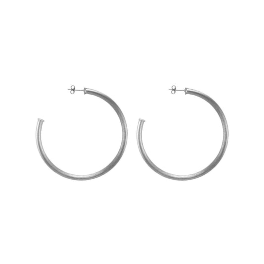Sheila Fajl Everybodys Favorite Silver 1.5 inch Hoop Earring