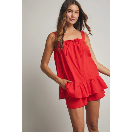 Red Cotton Cami