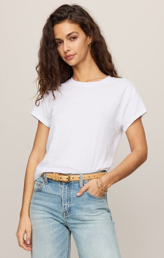 White Modern Slub Tee