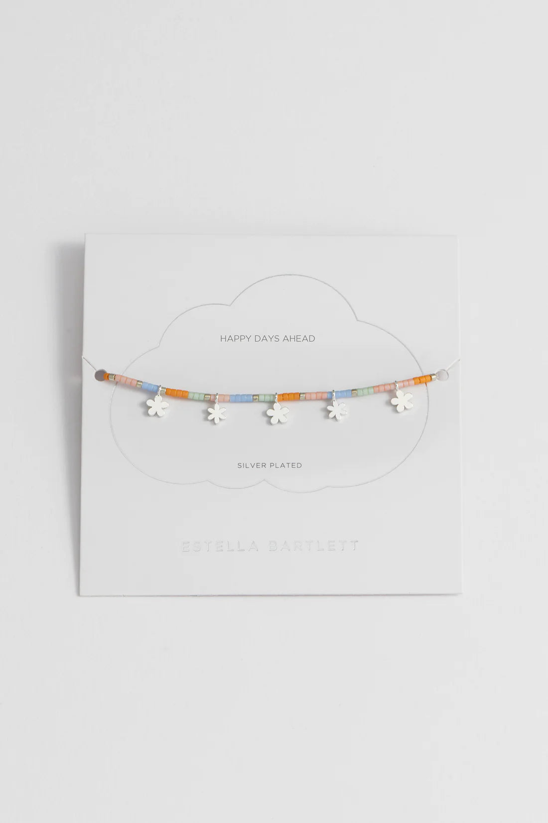 Ditsy Flower Miyuki Bracelet - Silver