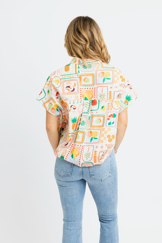 Fruit Basket Vneck Top