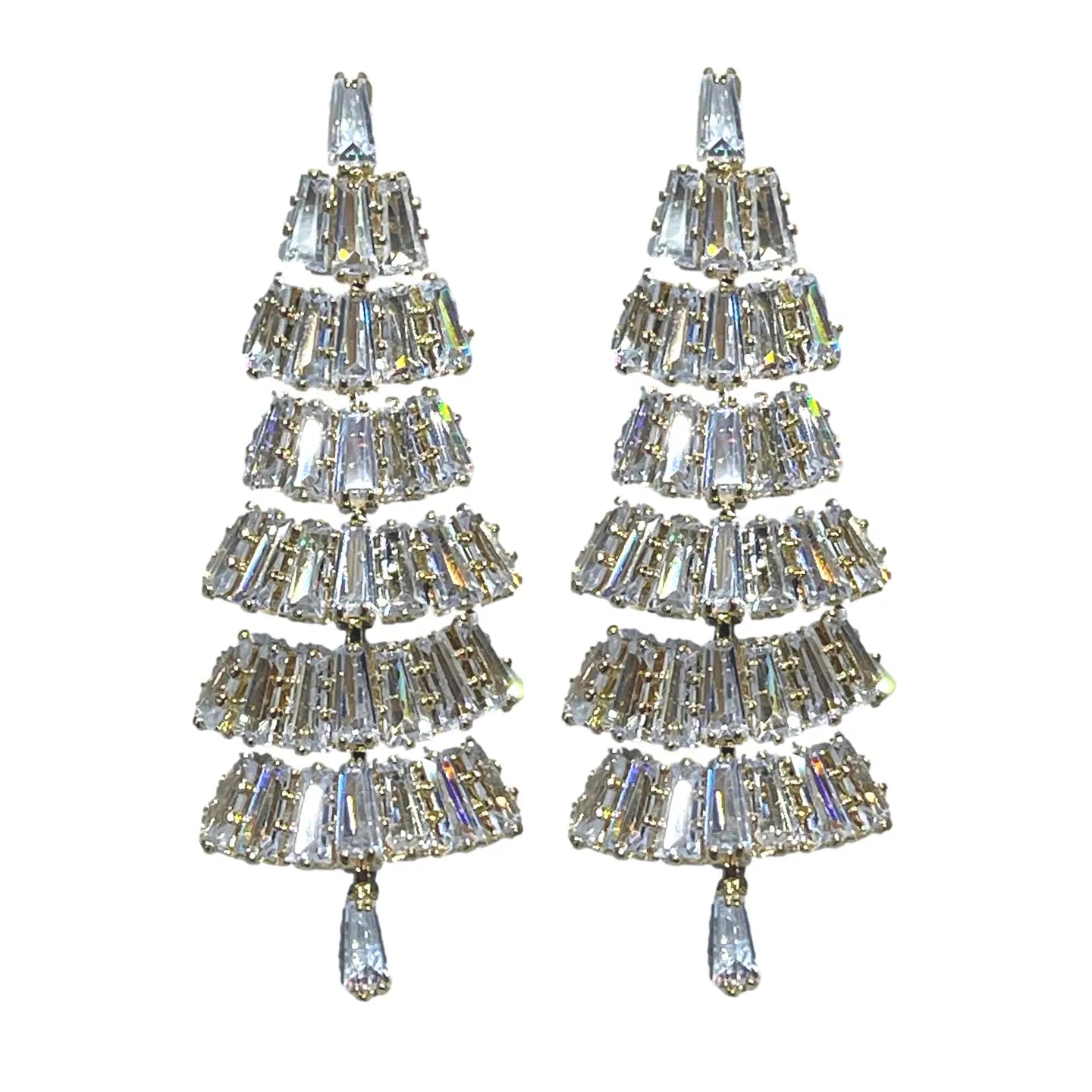 Crystal Christmas Tree Earring