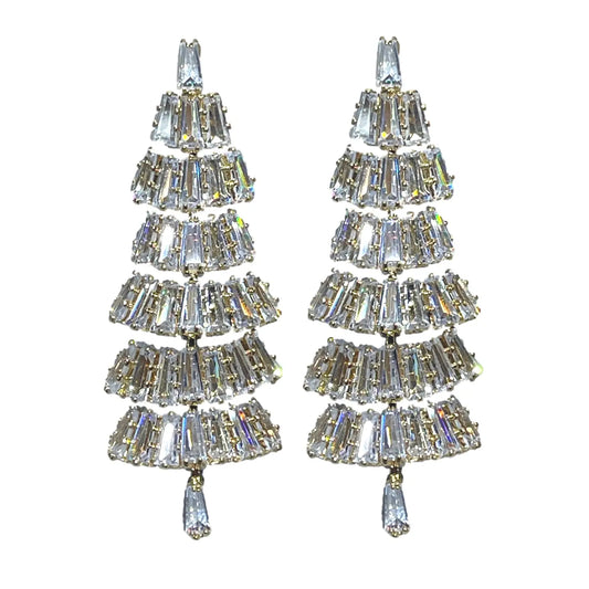 Crystal Christmas Tree Earring