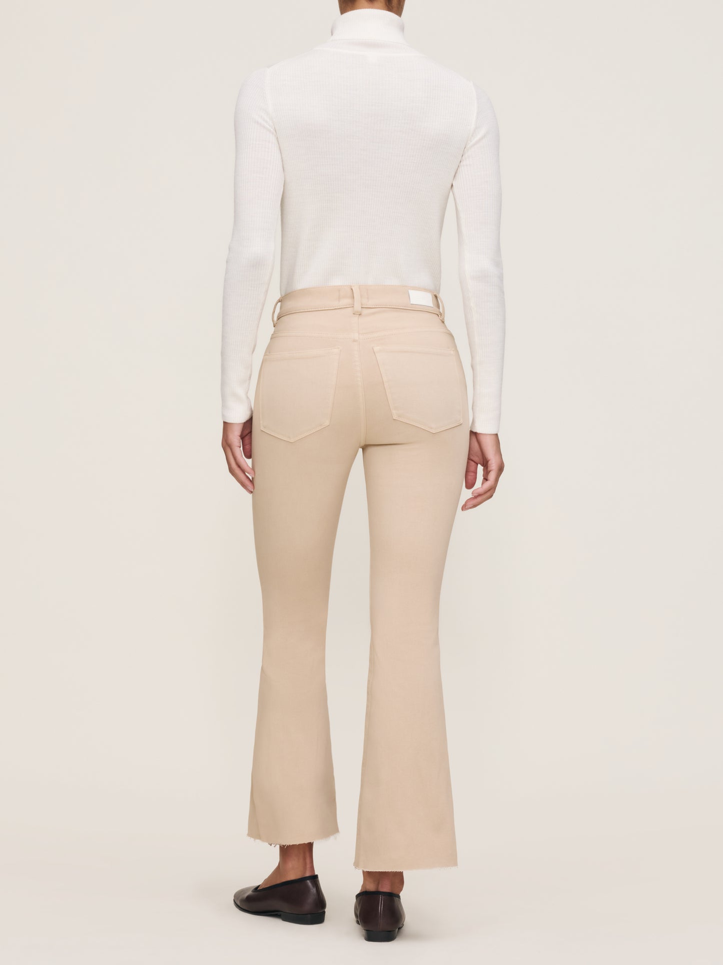 Bridget High-Rise Boot Cut Crop Jean - Almond back view