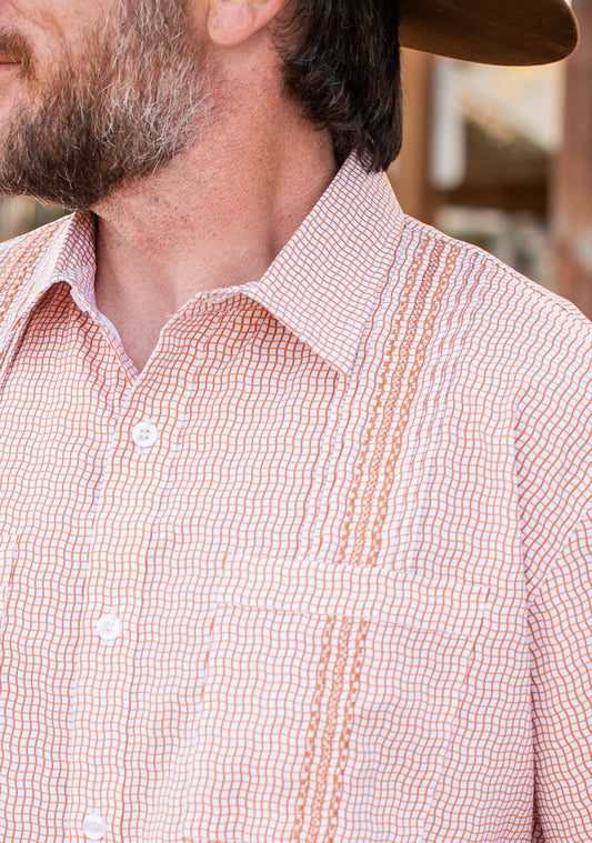 Men's Burnt Orange Guayabera
