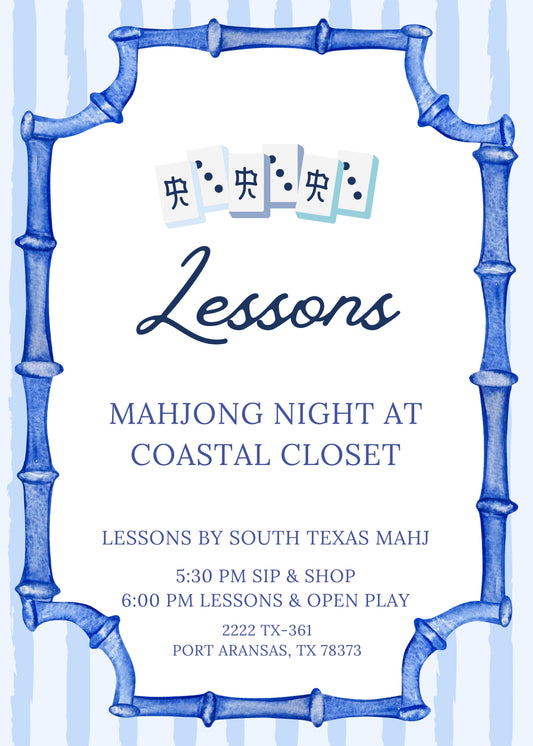 Mahjong Lessons - May 20th 2025