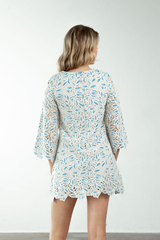 Camilla Short Caftan - Blue Lace Coastal Closet Camilla Short Caftan - Blue Lace Coastal Closet