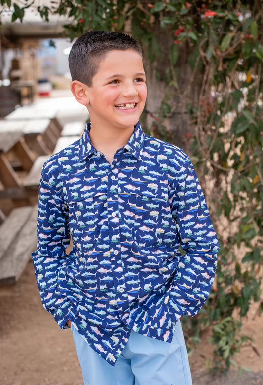Boys Catch of the Day Long Sleeve Shirt