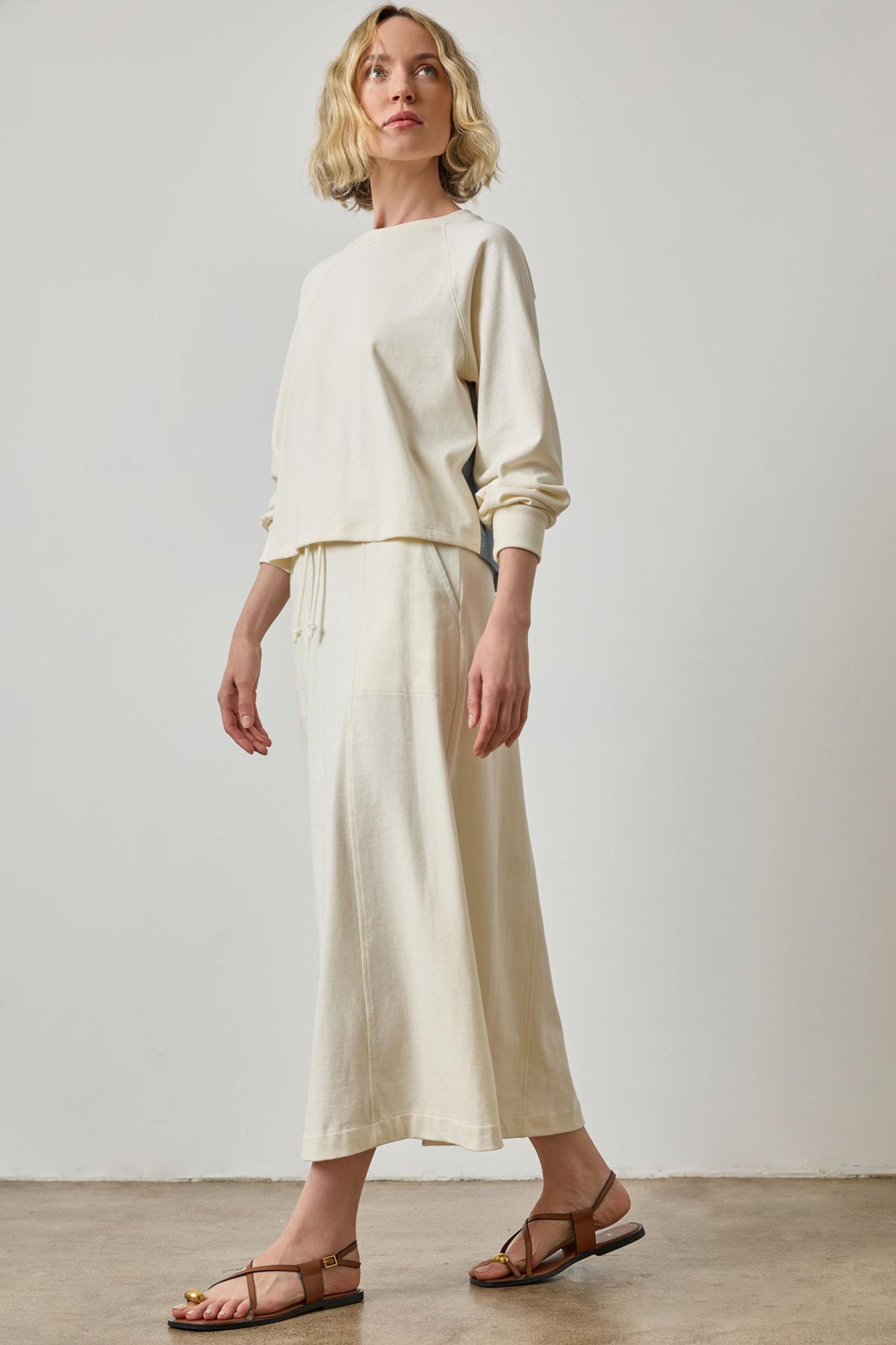 Chambray Pleat Back Pullover