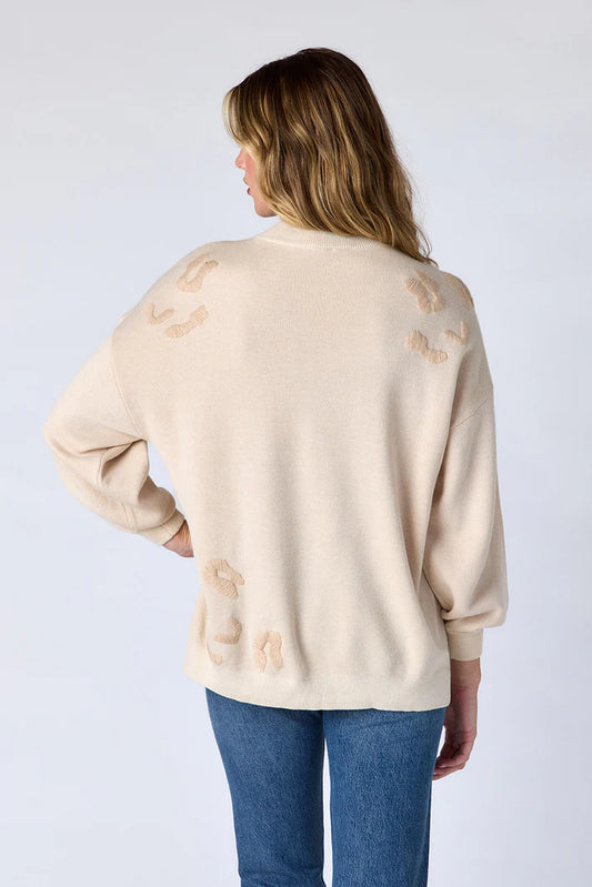 CrosbyMaxtonCreamLeopardSweater back view