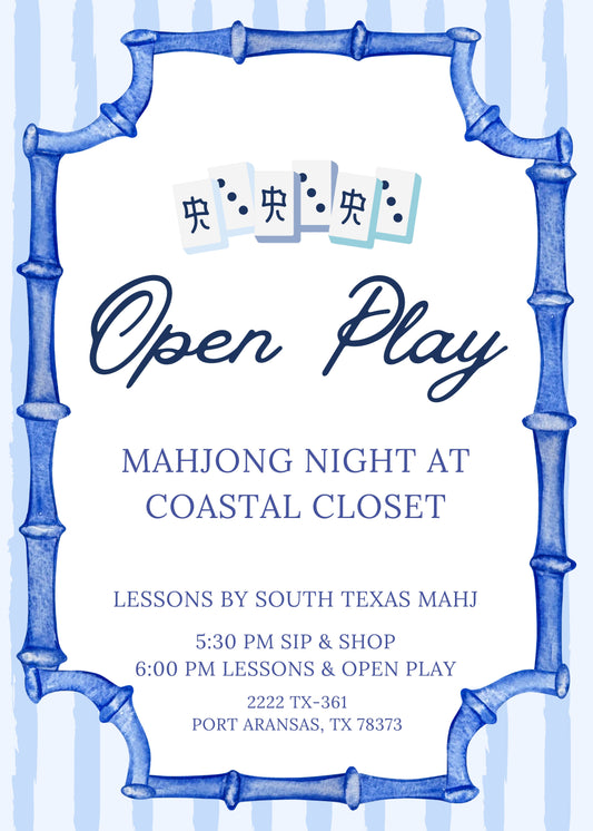 Mahjong Open Play - May 20th 2025