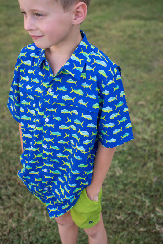 Mahi Mahi Short Sleeve Boys Shirt