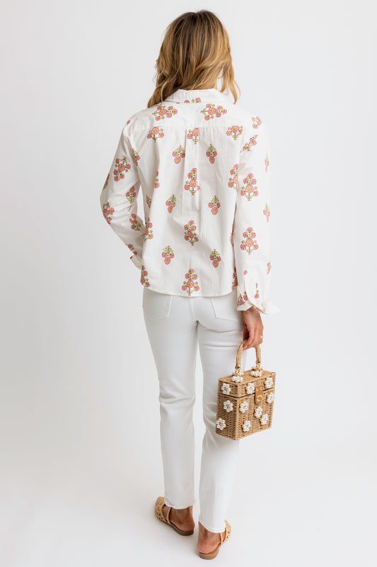Digital Floral Pocket Camp Top