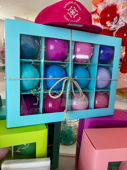 Sugar Plum Frosted Ornament Set of 12