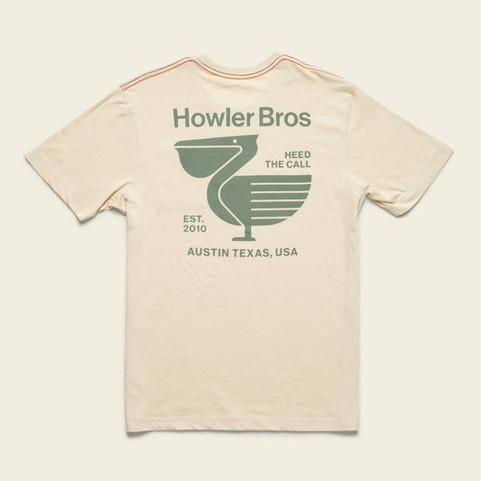 Pelican Postage:Sand Heather Pocket Tee