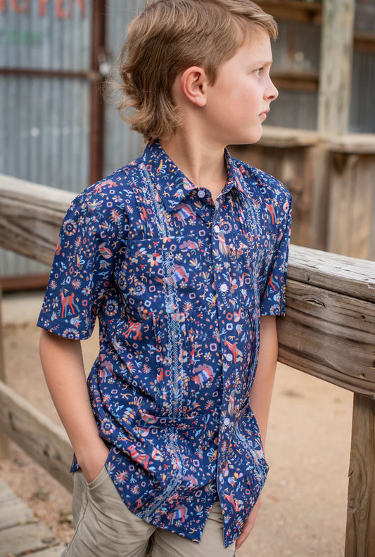 Boys Fall Otomi Guayabera