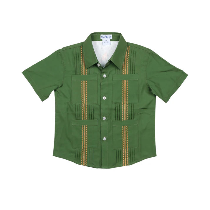 Boys Post Oak & Blaze Guayabera