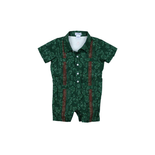 Feliz Navidad Guayabera Romper
