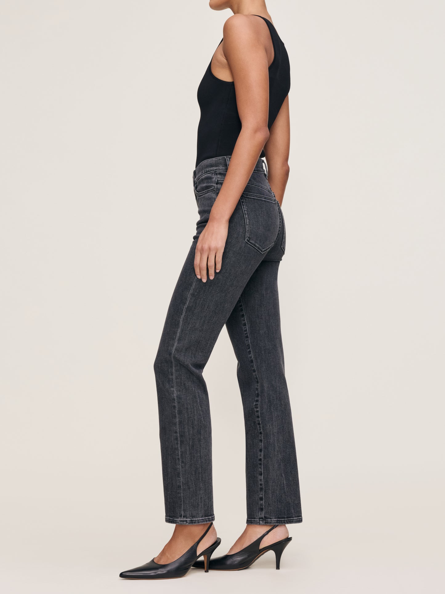 Halle Straight Leg High Rise Jeans - Nightshade side view